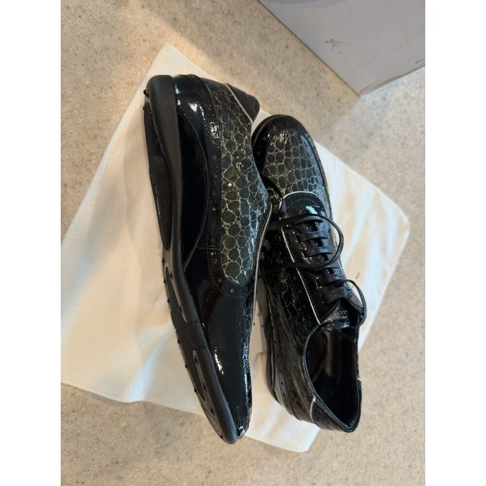 Luxury Vegan Leather Men’s Dress Sneakers –GooDoo Size 8 Premium Designer Shoes